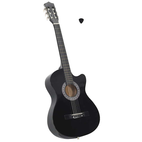 Vidaxl Guitare Cutaway avec 6 cordes Western Classic 38 Black