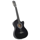 Vidaxl Guitare Cutaway avec 6 cordes Western Classic 38 Black