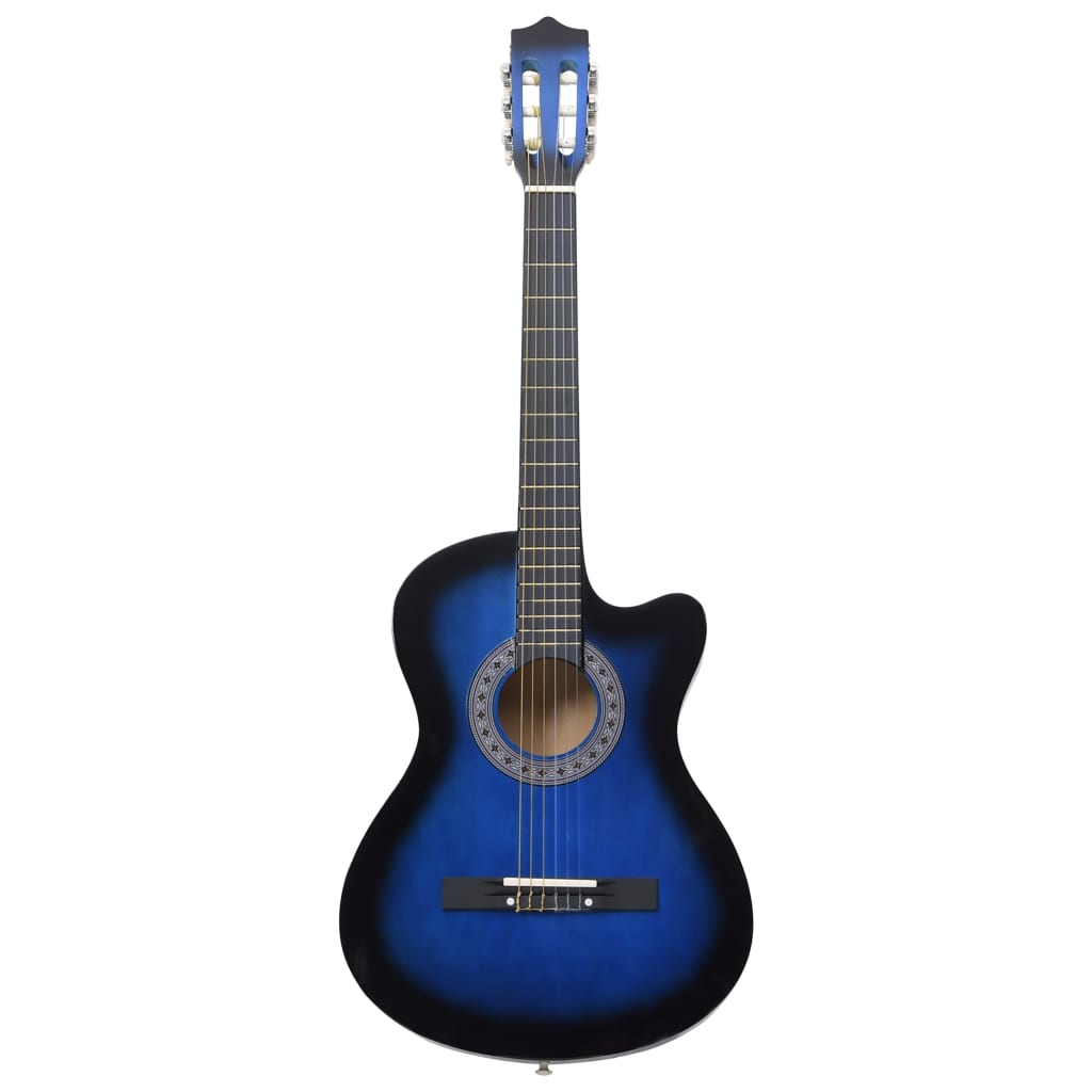 Vidaxl Gitarrenausschnitt mit 6 Saiten Western Classic 38 getönt Blau