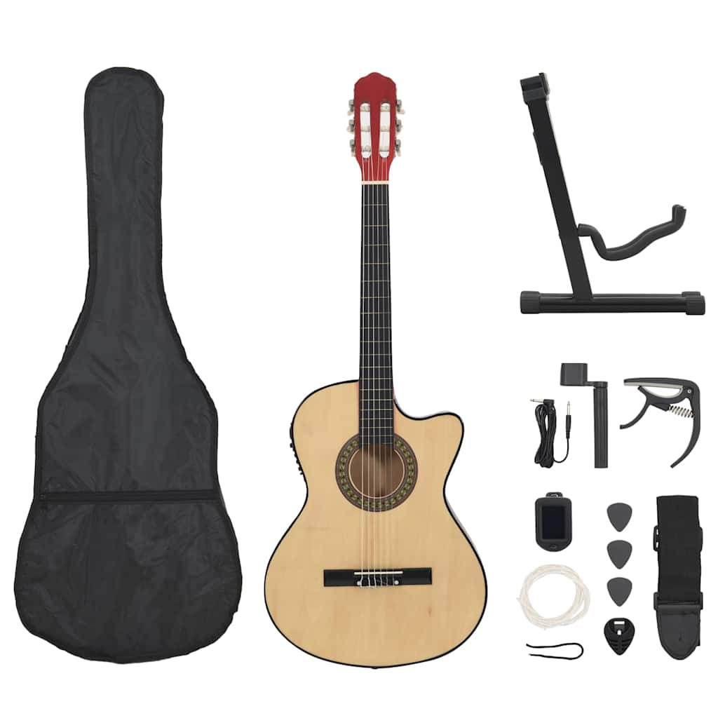 Vidaxl ensemble de guitare 12 pièces avec égaliseur et western 6 cordes