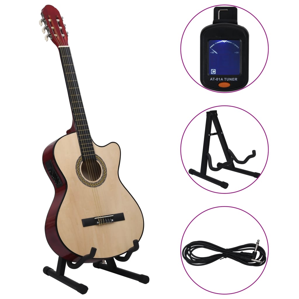 Vidaxl Juego de guitarra de 12 piezas con ecualizador y 6 cuerdas Western