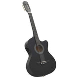 Vidaxl guitare pan coupé avec égaliseur 6 cordes western classique noir