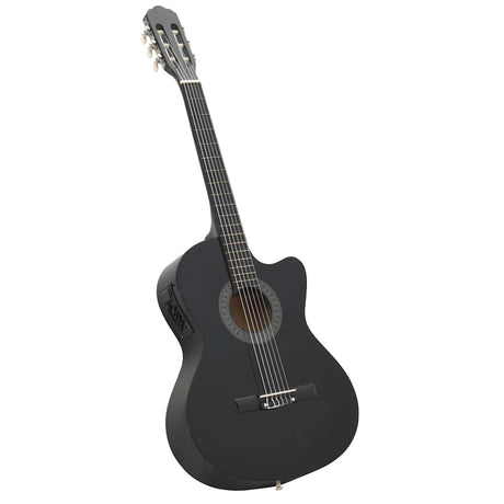 Vidaxl guitare pan coupé avec égaliseur 6 cordes western classique noir