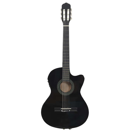 Vidaxl guitare pan coupé avec égaliseur 6 cordes western classique noir