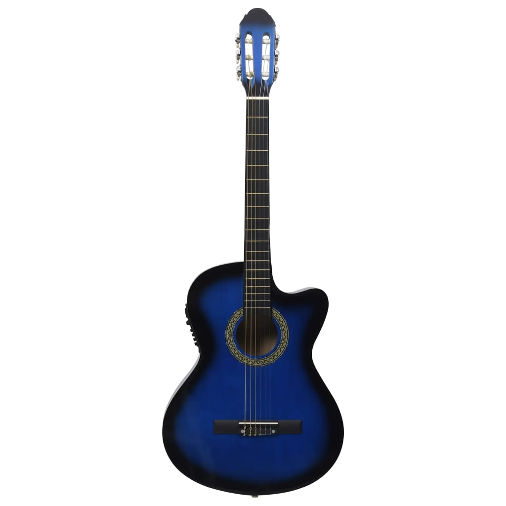 Vidaxl Corte de guitarra con Equalizer 6 cuerdas Western Classic Blue