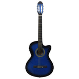 Vidaxl Guitar Cutaway med Equalizer 6 Strings Western Classic Blue