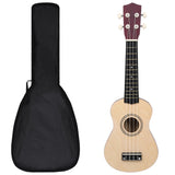 VidaXL Ukuleleset with bag for children soprano 21 '' lightwood colored