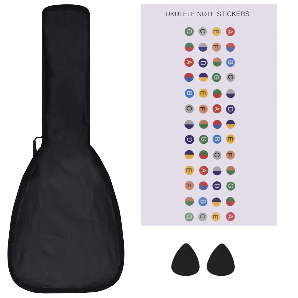 Vidaxl ukuleleset s vaku pro děti soprán 21 '' Lightwood Colored