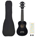 Vidaxl ensemble ukulélé avec sac pour enfants soprano 23'' noir
