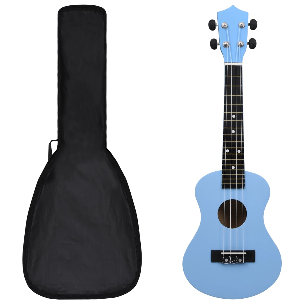 Vidaxl ukuleleset med taske til børn Soprano 23 '' Blå