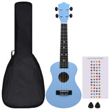 Vidaxl Ukuleleset with bag for children soprano 23 '' Blue