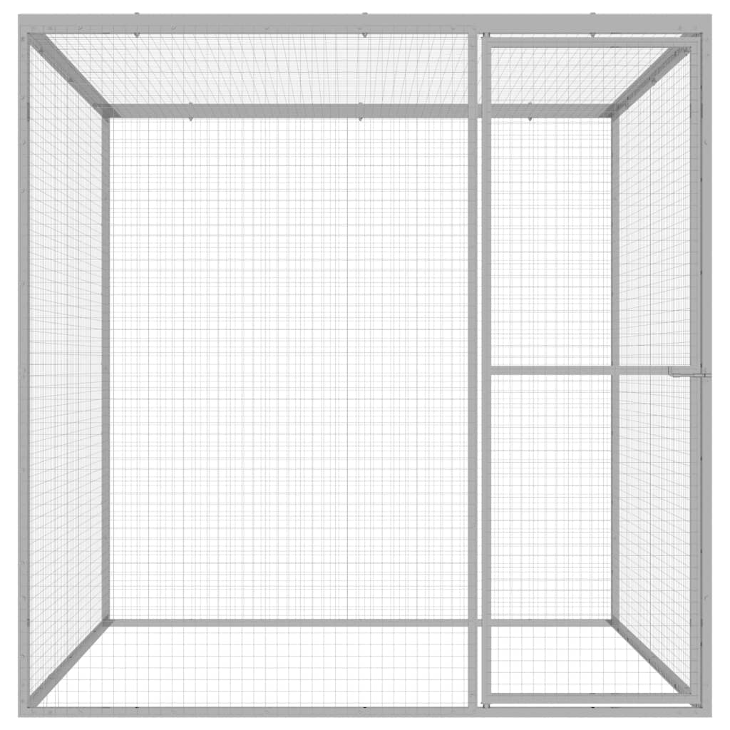 Vidaxl Cat Cage 1,5x1,5x1,5 m galvanisert stål