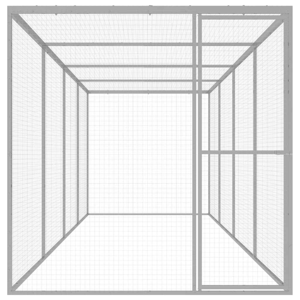 Vidaxl Cat Cage 6x1.5x1.5 M galvaniserat stål