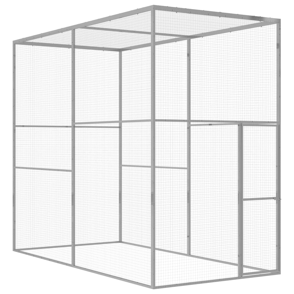 Vidaxl Cat Cage 3x1,5x2,5 m Galvanisé Acier