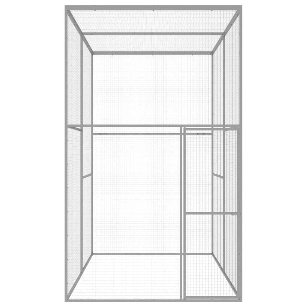 Vidaxl CAT CAGE 3X1.5X2.5 M M GALVANIZADO ACERO