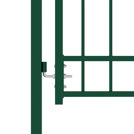Vidaxxl portail avec plateau incurvé 100x200 cm acier vert