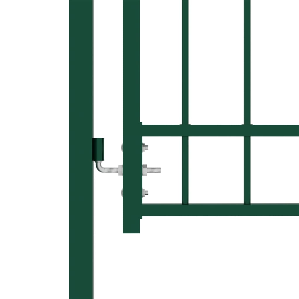 Vidaxxl portail avec plateau incurvé 100x200 cm acier vert