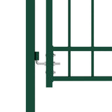 Vidaxxl portail avec plateau incurvé 100x200 cm acier vert