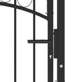 Vidaxxl portail avec plateau incurvé 100x125 cm acier noir