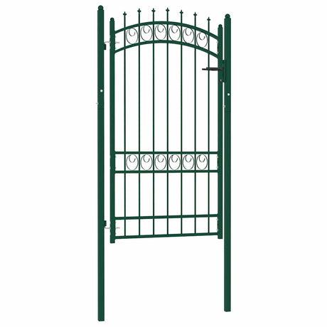 Vidaxxl portail avec pointes de lance 100x175 cm acier vert