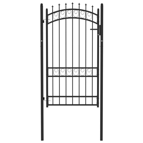 Vidaxxl portail avec pointes de lance 100x175 cm acier noir
