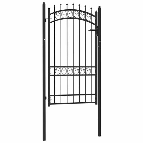 Vidaxxl portail avec pointes de lance 100x175 cm acier noir