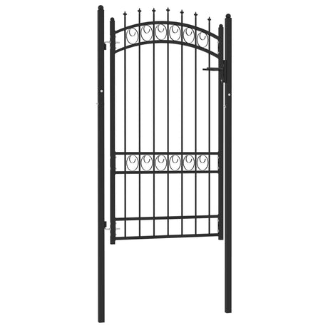 Vidaxxl portail avec pointes de lance 100x175 cm acier noir