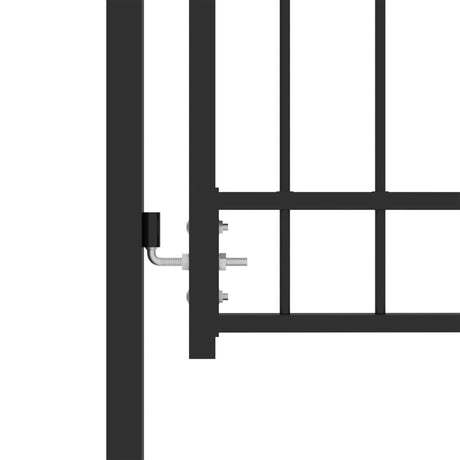 Vidaxxl portail avec pointes de lance 100x175 cm acier noir