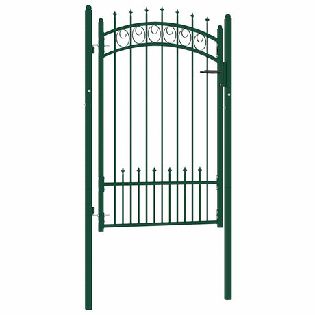 Vidaxxl portail avec pointes de lance 100x150 cm acier vert