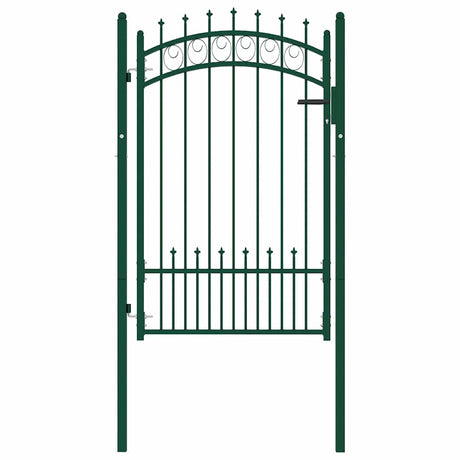 Vidaxxl portail avec pointes de lance 100x150 cm acier vert
