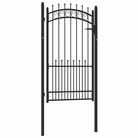 Vidaxxl portail avec pointes de lance 100x175 cm acier noir
