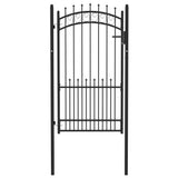 Vidaxxl portail avec pointes de lance 100x175 cm acier noir