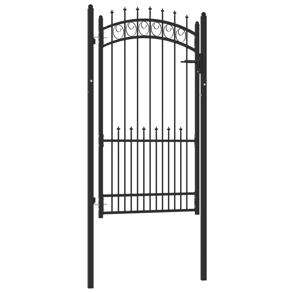 Vidaxxl portail avec pointes de lance 100x175 cm acier noir