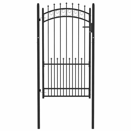 Vidaxxl portail avec pointes de lance 100x175 cm acier noir