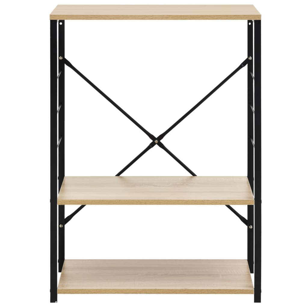 Vidaxl magnetronkast 60x39,6x79,5 cm bewerkt hout zwart en eikenkleur