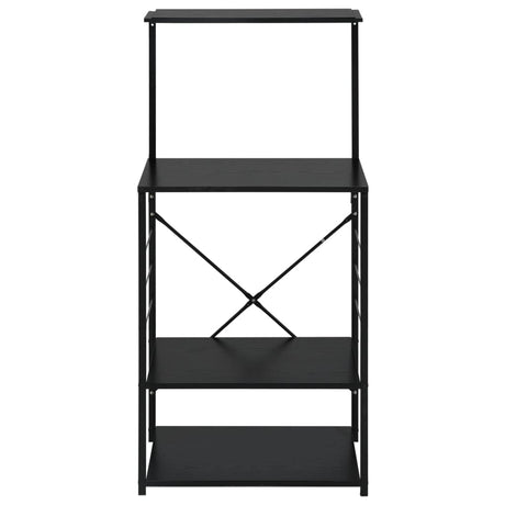 Vidaxl Microwave Armoire 60x39.6x123 cm Bois Black