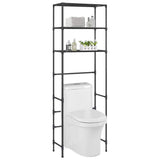 Rack de stockage Vidaxl pour à l'étage à 3 couches 53x28x169 cm noir