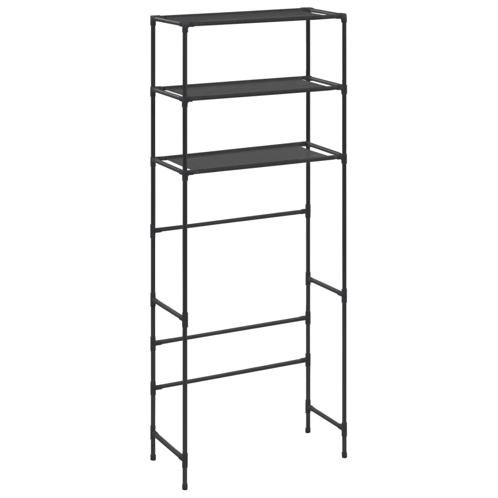 Rack de stockage Vidaxl pour la machine à laver Boven 3 couches 69x28x169 cm noir