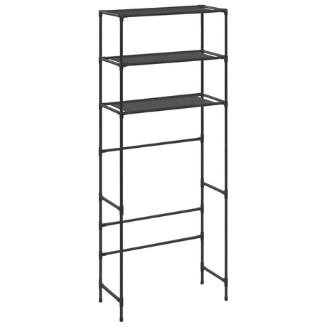 Rack de stockage Vidaxl pour la machine à laver Boven 3 couches 69x28x169 cm noir