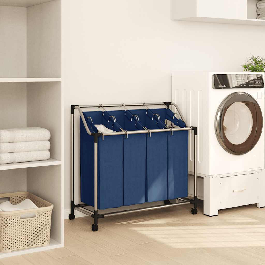 Vidaxl Washing Sourter avec 4 basking stelle bleu