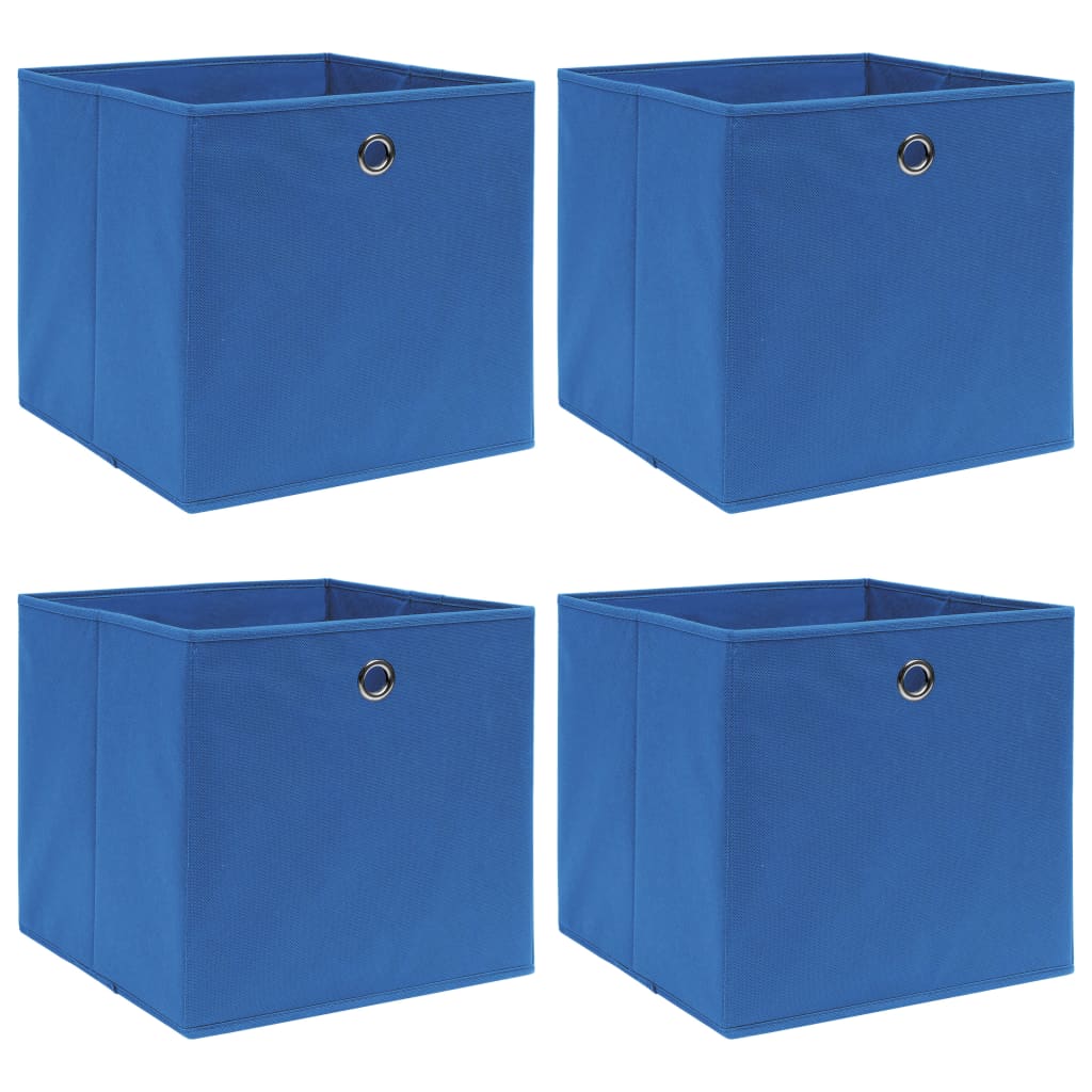 Vidaxl Storage boxes 4 pcs 32x32x32 cm Fabric blue