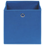 Scatole di archiviazione Vidaxl 10 PC 32x32x32 cm tessuto blu