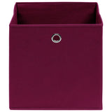 Boîtes de rangement Vidaxl 4 PCS 32x32x32 cm Tissu rouge foncé