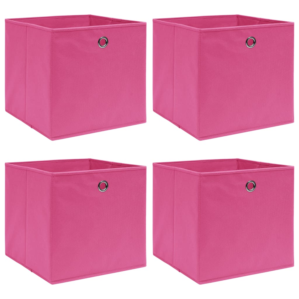 Vidaxl Storage boxes 4 pcs 32x32x32 cm Fabric Pink