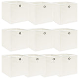 Boîtes de rangement Vidaxl 10 PCS 32x32x32 cm Fabric blanc