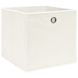 Boîtes de rangement Vidaxl 10 PCS 32x32x32 cm Fabric blanc