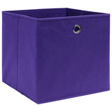 Boîtes de stockage Vidaxl 4 PCS 32x32x32 cm Fabric Purple