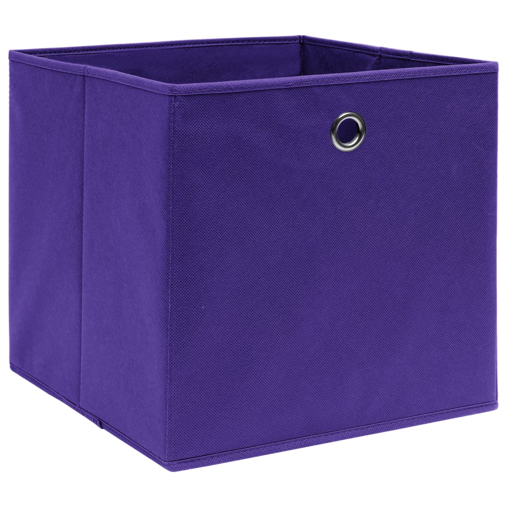 Úložné boxy Vidaxl 4 ks 32x32x32 cm tkanina fialová