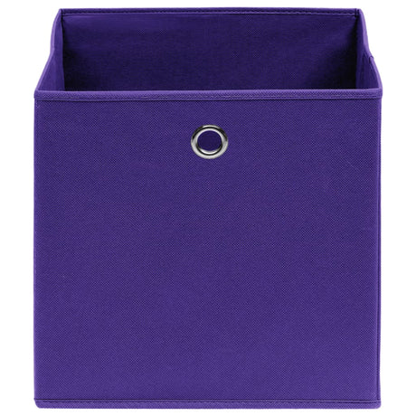 Boîtes de stockage Vidaxl 4 PCS 32x32x32 cm Fabric Purple