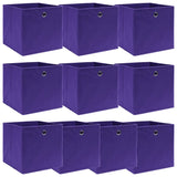 Vidaxl Storage boxes 10 pcs 32x32x32 cm Fabric Purple